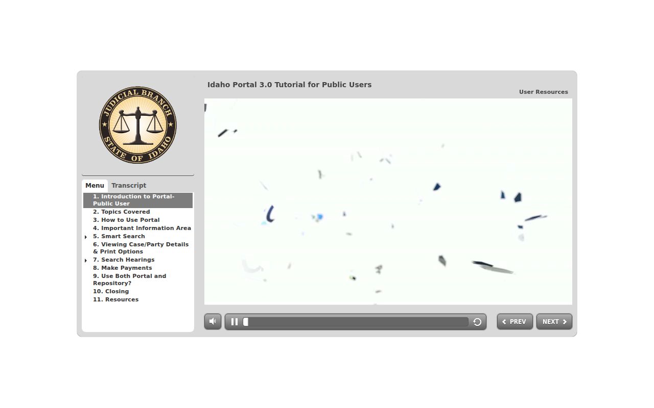 Elmore County criminal court case iCourt search tutorial