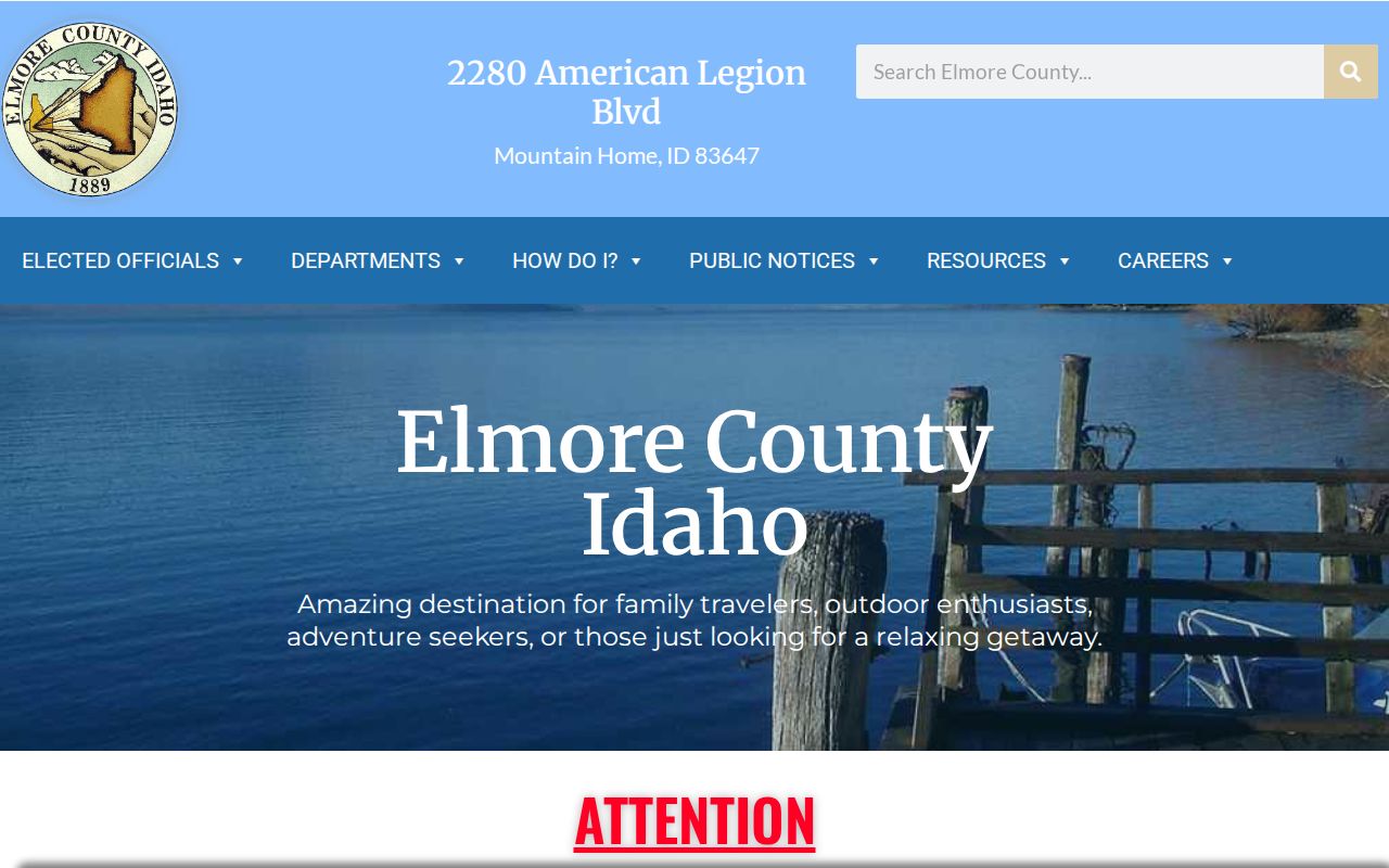 Elmore County criminal history county government homepage