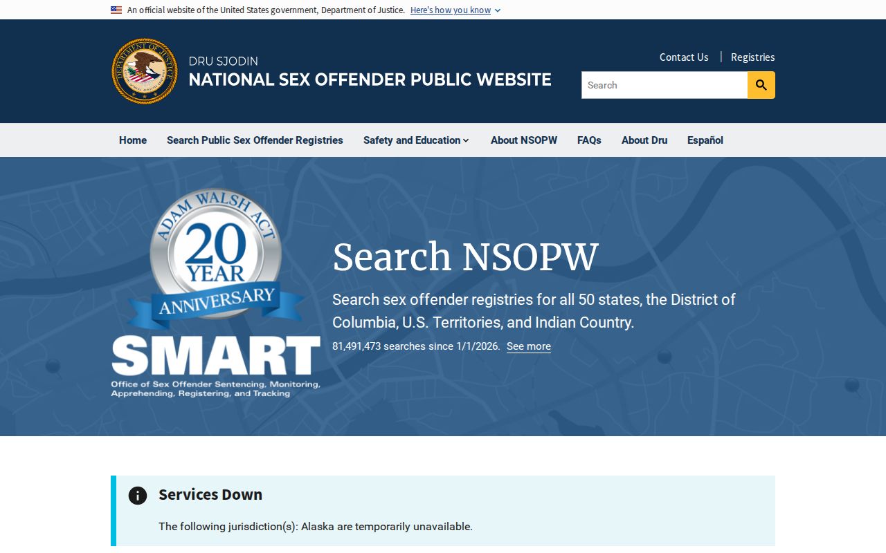 National cross-state sex offender search for Elmore County residents
